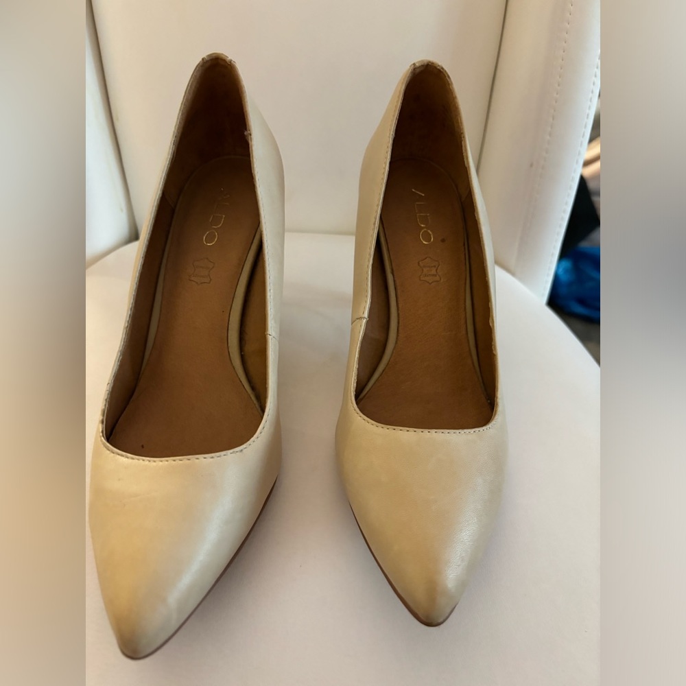 Aldo pumps for sale, two pair available, in tan and black. Size 9, like new